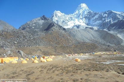 View of Ama Dablam Base Camp