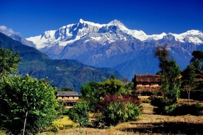 Beautiful view of Mount Machhapuchhare during Annapurna Base Camp Trek