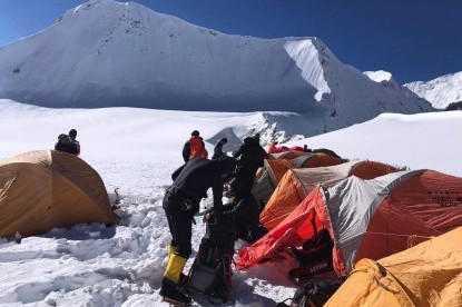 Camping Tents at Mt. Baruntse Camp