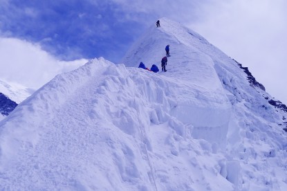 Climbing up Island Peak