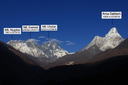 Mount Nuptse from Mt Lobuche