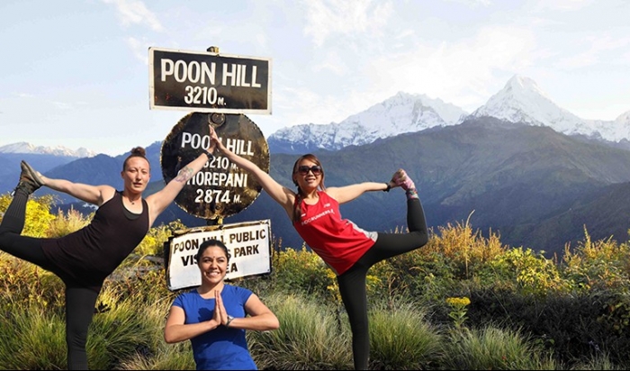 Yoga at Poon Hill