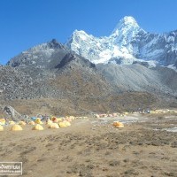 View of Ama Dablam Base Camp