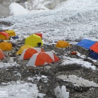 Advanced Base Camp during Cho Oyu Expedition