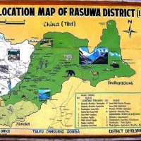 Tourist Location Map of Rasuwa district Langtang